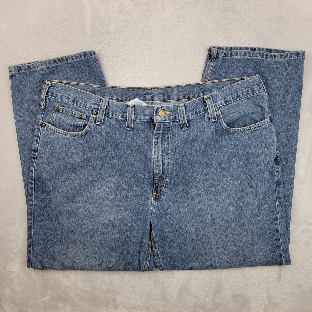 Carhartt Jeans Men 44x30 Relax Fit Denim Pants Five Pocket‎ Workwear Baggy Adult